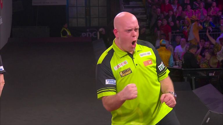 MVG completed the win with this special 120 checkout to set up a quarter-final clash against Chris Dobey