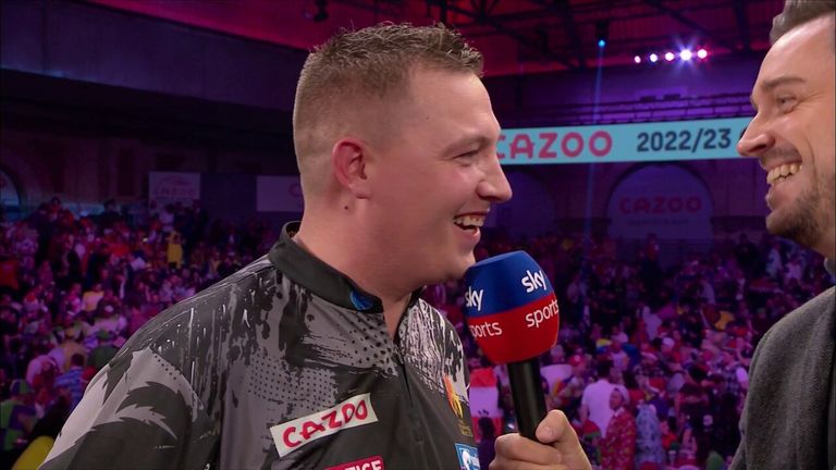 Chris Dobey says he'd never felt anything like the nerves he had with his match darts as he secured a 4-2 win over Rob Cross to reach the quarter-finals
