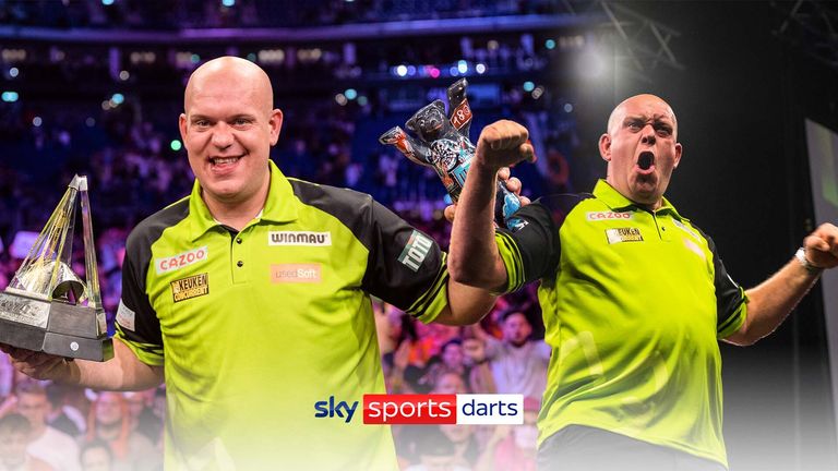 Michael van Gerwen edged out Joe Cullen in a dramatic final to claim his sixth Premier League title in Berlin