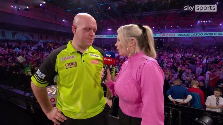 MVG says is looking forward to the challenge of Van den Bergh in the semi-finals, saying 'he won't be confident tomorrow'